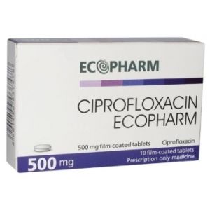 Екофарм - Ципрофлоксацин - филмирани таблетки - 500мг