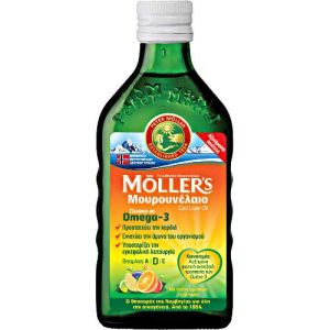 Мьолерс Омега-3 + витамини A,D,E, с плодов вкус- 250 мл.