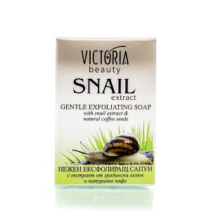 Victoria Beauty Нежен ексфолиращ сапун с екстракт от градински охлюв и натурално кафе - 75 гр,