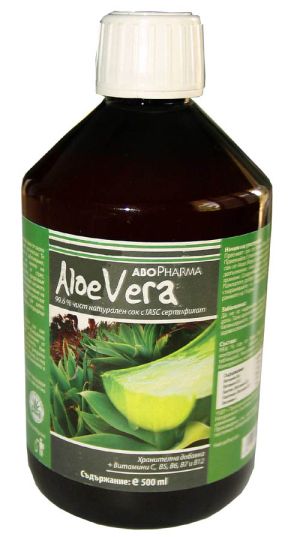 Сок от Алое Вера - 99.6% + Витамини, 500 мл. - AboPharma
