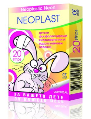 Детски пластир Neoplastic Neon 19/55 мм  х 20 бр.